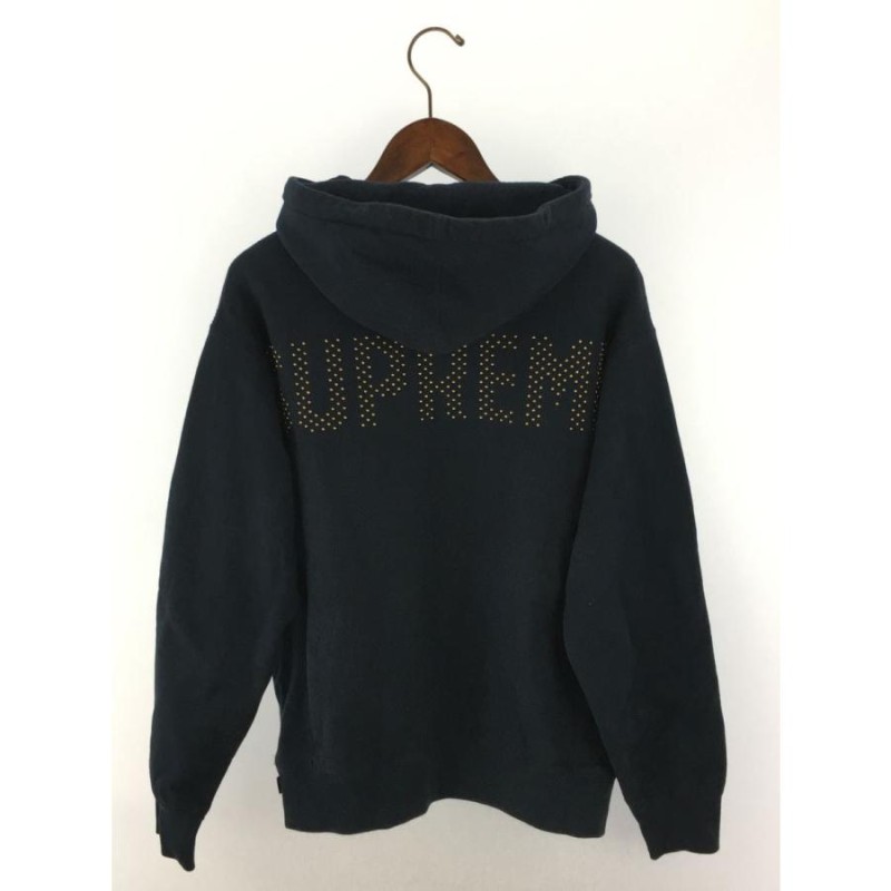 Supreme◇18SS/Studded hooded sweat/スタッズ/バックロゴ/パーカー/S 