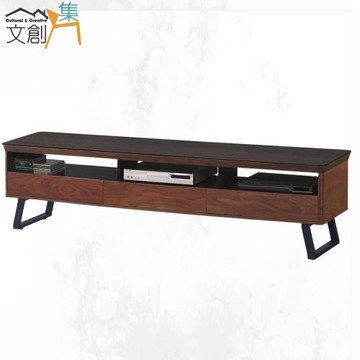 文創集 瑪利克6.7尺雙色三抽電視櫃
