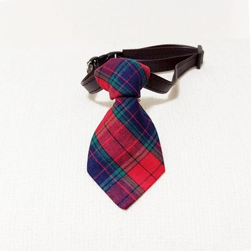Ella Wang Design Tie 寵物 領結 領帶 貓 狗 紅色 格紋 紳士