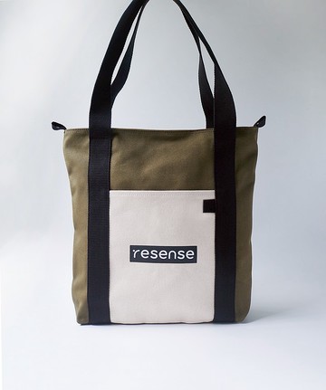 質感帆布手提袋-軍綠