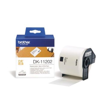 Brother 原廠定型標籤帶 DK-11202 (62x100mm 白底黑字)  耐久型紙質
