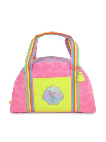 Billieblush - shell-motif panelled weekend bag - kids - Polyester/Polyester/Artificial Leather - One Size - Pink