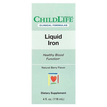 ChildLife Clinicals, 液體鐵，天然漿果味，4 液量盎司（118 毫升）