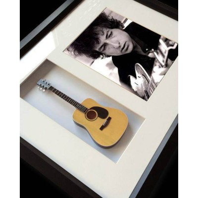 BOB DYLAN ボブディラン - Mini Guitar Framed Shadow Box