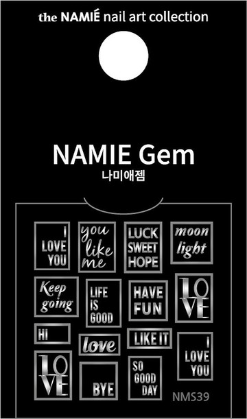 【專業用】NAMIE Gem 美甲裝飾藝術貼紙 Normal Metallic 39