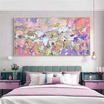 桃花秀  油畫/抽象/原創商品/裝飾畫/掛畫客廳餐廳手繪肌理畫