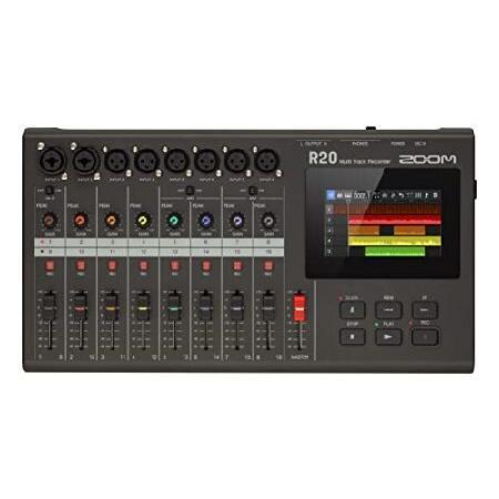 Zoom R20 マルチトラック卓上レコーダー タッチスクリーン オンボード編集 16トラック XLR入力6個 コンボ入力2個 エフェクト シンセ ドラムループ（並行輸入品）