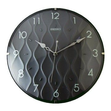 seiko SK037 精工鐘(QXA794K) 滑動式秒針靜音立體面板掛鐘 / 黑 30.1X5cm｜樂天全館特惠中★指定刷卡回饋10%