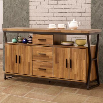 【Homelike】 喜家居工業風5尺餐櫃(1723)