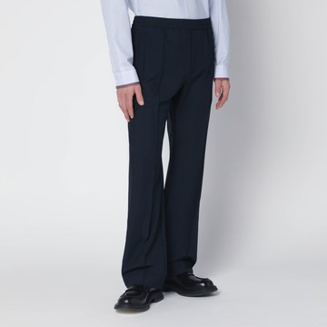 Midnight blue technical panama trousers