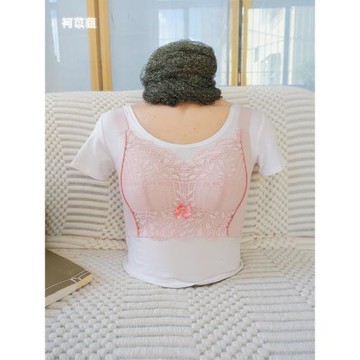 袔苡莥調整型收副乳內衣薄款六排扣聚攏塑型文胸無鋼圈乳膠棉文胸