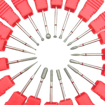 ❰現貨+預購❱美甲 紅標 打磨頭 前置處理 細齒F金剛砂打磨頭合金美甲拋光卸甲打磨頭工具打磨鑽頭前置處理