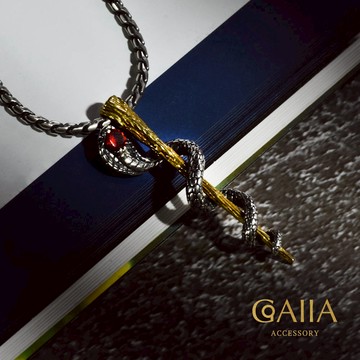 S925純銀吊墜。蛇王權杖 | LU