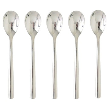 JUST HOME 銀月光 304不鏽鋼茶匙  5個  不鏽鋼