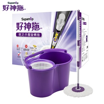【蝦皮直營】好神拖 旋轉拖把組(手壓/腳踩/獨立籃/雙渦輪/智能三效/淨汙分離平板拖/L740商用拖把組)