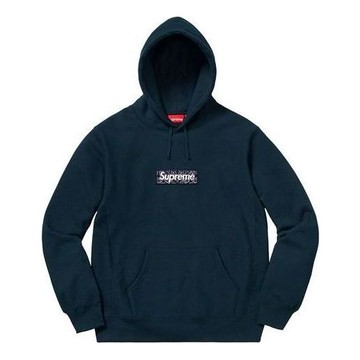 Supreme FW19 Week 16 Bandana Box Logo Hooded Sweatshirt 'Navy'