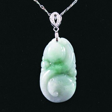 【典藏富玉】太極如意糯種翡翠墜鍊