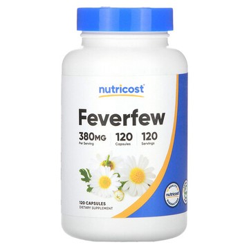 Nutricost, 小白菊，380 毫克，120 粒膠囊