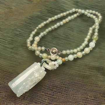 【咬錢神獸】冰種貔貅節節高升珠鏈 | 天然緬甸翡翠A貨 | 送禮