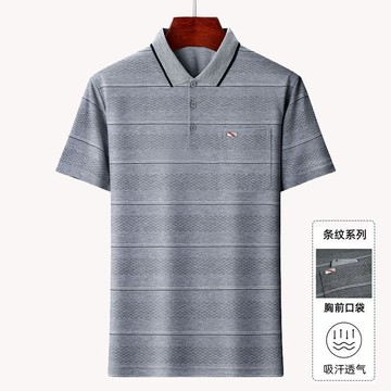 男裝夏裝純棉polo衫男士短袖T恤翻領夏季寬鬆上衣口袋