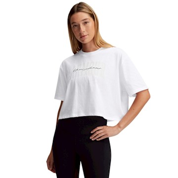 【UNDER ARMOUR】UA 女 Script Boxy 短版T-shirt_1390336-100