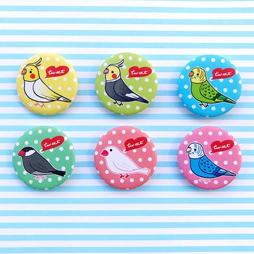 逗趣胸章/鑰匙圈 -鸚鵡來了