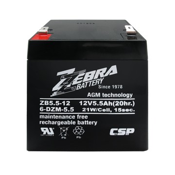CSP ZB5.5-12(12V5.5Ah)鉛酸電池/等同NP4-12 NPH5-12加強版增量30%.UPS.電子吊秤.電子滑板車