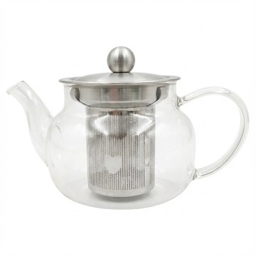 A-OK 養生玻璃泡茶壺 高硼硅玻璃壺身 304高級不銹鋼濾網蓋子  400ml  1個