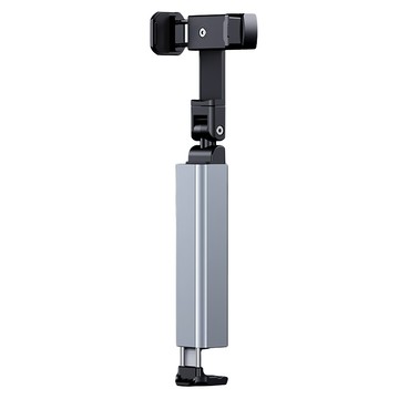 鋁合金迷你旅行自拍桿夾式 360° 旋轉 摺疊便攜 30mm夾距 安卓蘋果適用  BD-345-B-GY  深空灰  1個