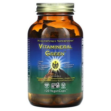 HealthForce Superfoods, Vitamineral Green，版本 5.6，120 粒全素膠囊