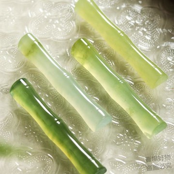 好物推薦🔥古風岫玉筆架天然竹節筆擱書法文房四寶毛筆專用筆架鎮紙玉石筆擱7x4b