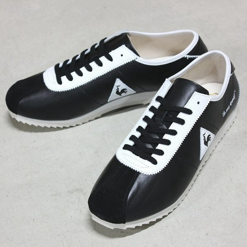 ルコック スポルティフ Le Coq Sportif スニーカー モンペリエ Jp ブラック ホワイト Ql1qjc61bw 通販 Lineポイント最大get Lineショッピング