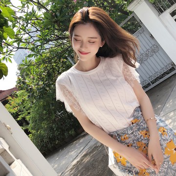 韓版修身氣質蕾絲無袖上衣vina扉娜 【現】TOP657
