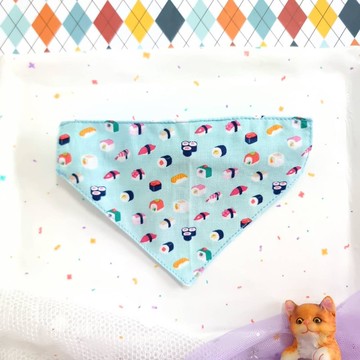 安全項圈、貓狗項圈、圍巾、日式壽司圖案