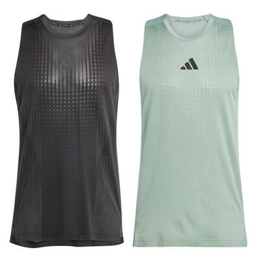 Adidas 無袖背心 男裝 排汗 涼感 黑/綠【運動世界】JI8198/JI8201