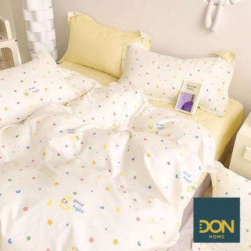 DON 100%精梳純棉床包枕套組-加大-星點童夢