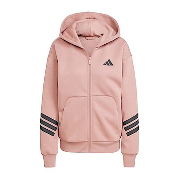 Adidas W FI 3S FZ HD JE0177 女 連帽外套 運動外套 休閒穿搭 裸粉