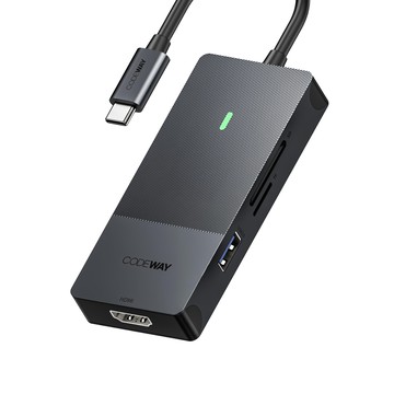 CODEWAY USB Type-C 多孔集線器 隨插即用 高相容 高效能 7埠  1個  單色