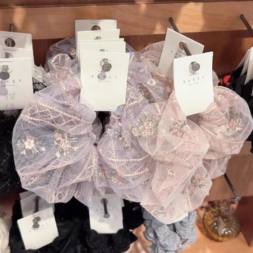 🔥2件9折🍊臺北出貨🍊可開發票韓國東大門代購新款蕾絲花朵大腸髮圈甜美小衆發繩頭花頭繩髮飾女