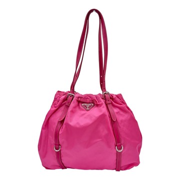 PRADA 普拉達 粉紅色 尼龍 托特包 【二手名牌BRAND OFF】