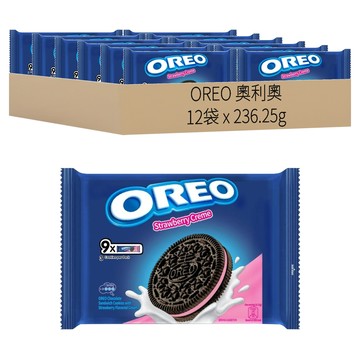 OREO 奧利奧 夾心餅乾 草莓口味 隨手包 9包  236.25g  12袋