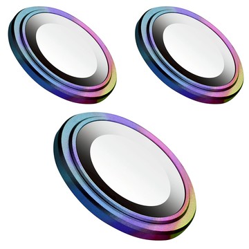 OWEIDA 歐威達 星耀鋁 鈦金屬鏡頭保護鏡 鏡頭環 三眼 炫彩  iPhone 16Pro/16ProMax  1組