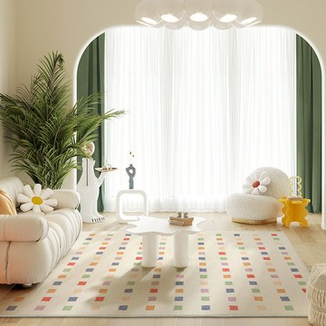 簡約大面積全鋪客廳地毯兒童房吸水隔涼地毯高級感耐磨仿羊絨地毯[DD190109]