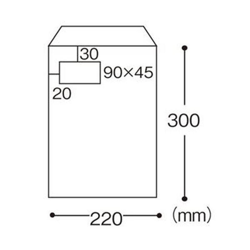 TANOSEE 窓付封筒 裏地紋付 長３ テープのり付 ７０ｇ／ｍ2 クラフト