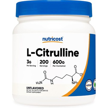 美國代購！原裝正品Nutricost L-Citrulline純 L-瓜氨酸基礎粉600g