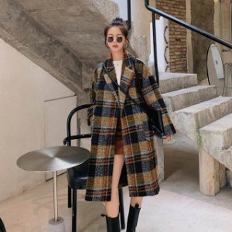 アウター レディース コート レディース きれいめ 秋 冬 チェスターコート ロングコート ゆったり 大きいサイズ チェック柄 折り襟 韓国 通販 Lineポイント最大8 0 Get Lineショッピング