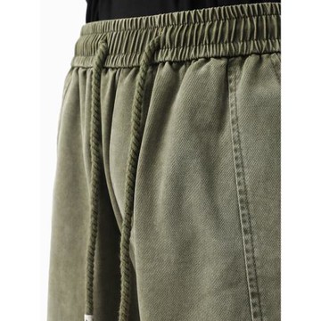 潮牌美式復古hiphop直筒牛仔褲男春季新品高街洗水做舊百搭闊腿褲