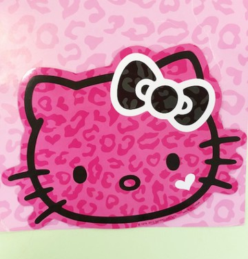【震撼精品百貨】Hello Kitty 凱蒂貓~凱蒂貓 HELLO KITTY 車用大磁鐵-桃大臉
