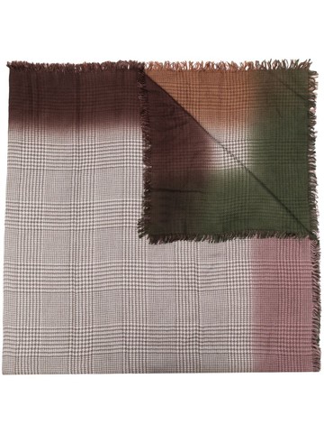 Faliero Sarti - checked cotton scarf - women - Cashmere/Virgin Wool/Silk - One Size - Green