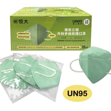 恒大優衛立體外科手術防護口罩（20入/盒）UN95 獨立包裝